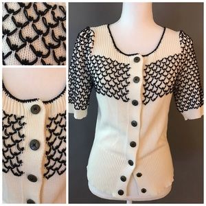 ✴️RESERVED✴️ Anthropologie Moth White Cardigan