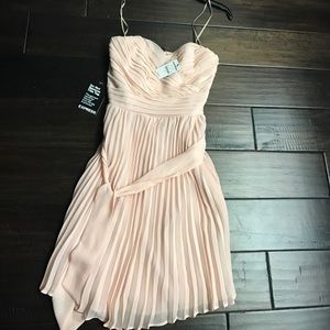 Express peach strapless dress