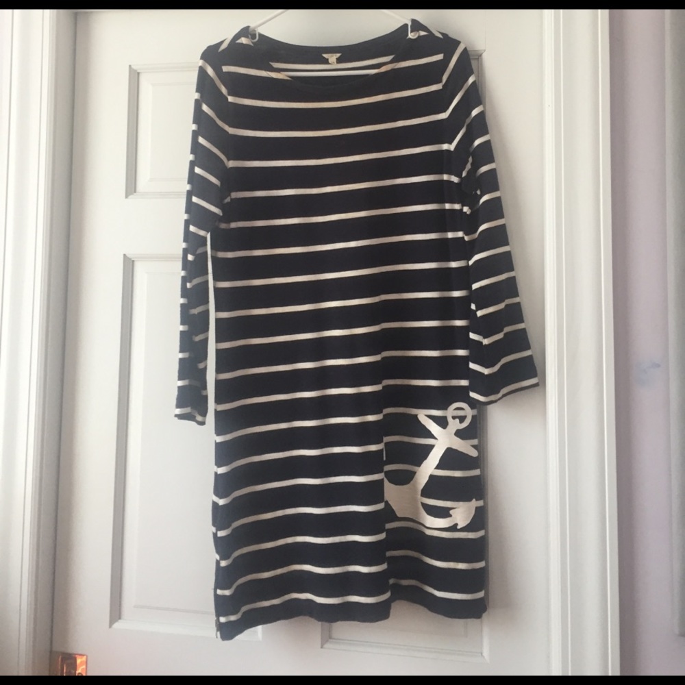 j. Crew stripped anchor dress