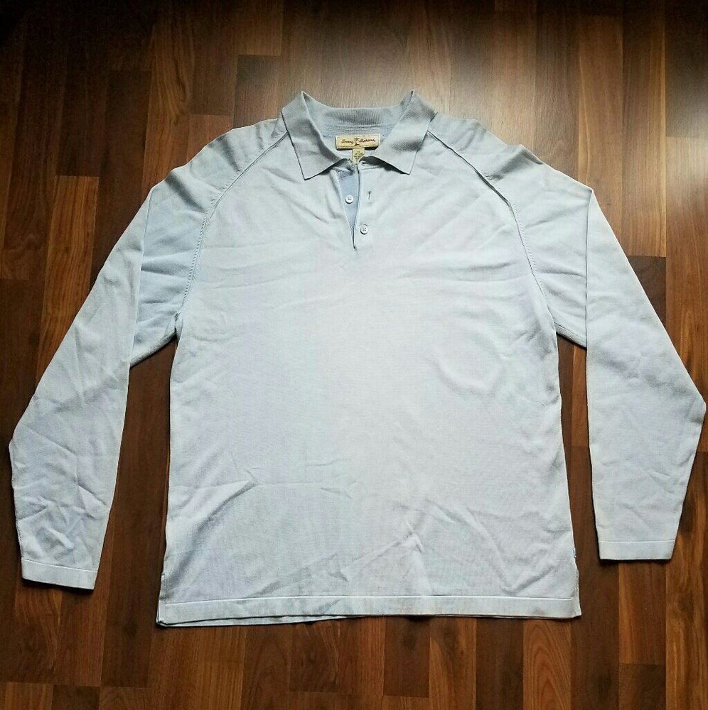 Tommy Bahama Long Sleeve Polo.  Silk and Rayon