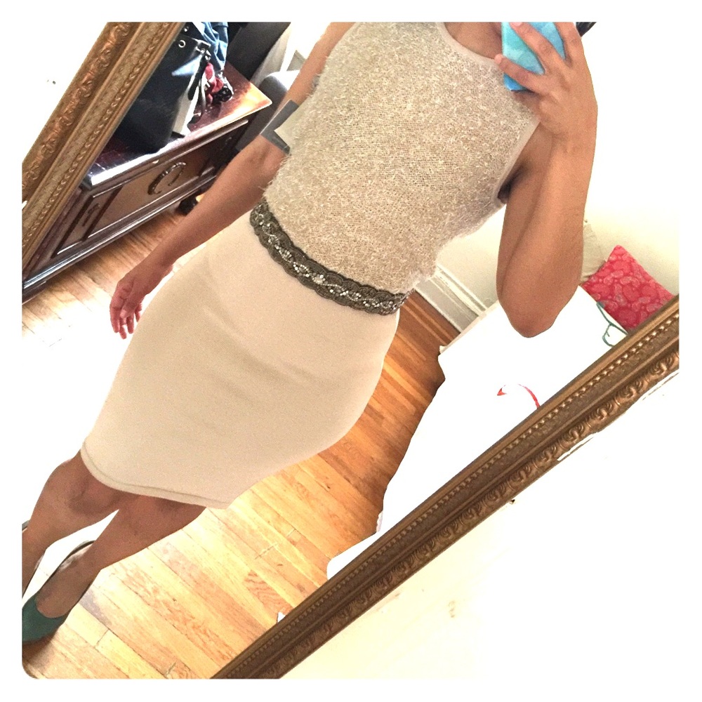 2 for 15 Nude textured body con dress