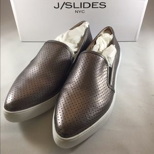 NIB J/SLIDES D-Perf Slip-On Sneaker Pewter 8.5