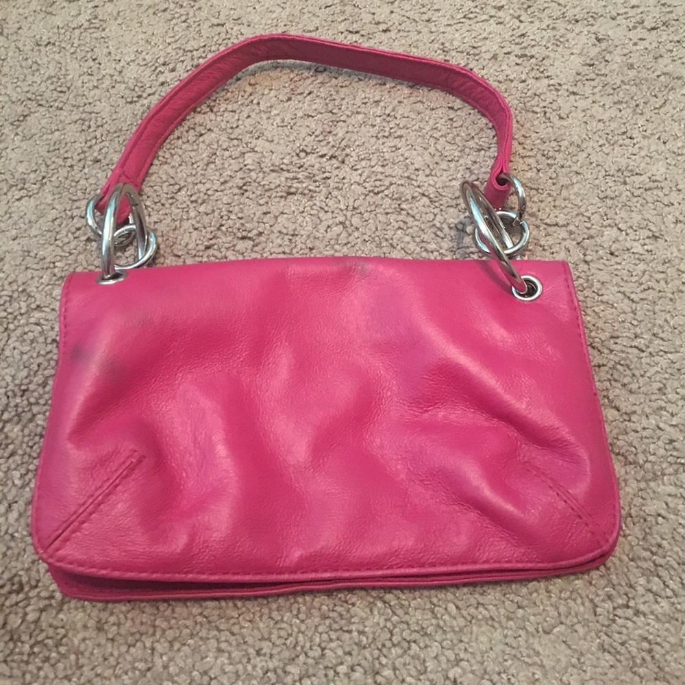 REAL LEATHER! Small Pink purse