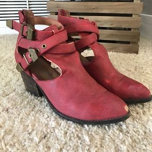 Jeffrey Campbell Everwell booties Size 8 Red