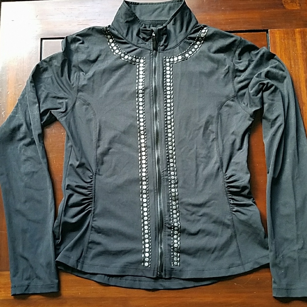 Black Yoga Wear zip up