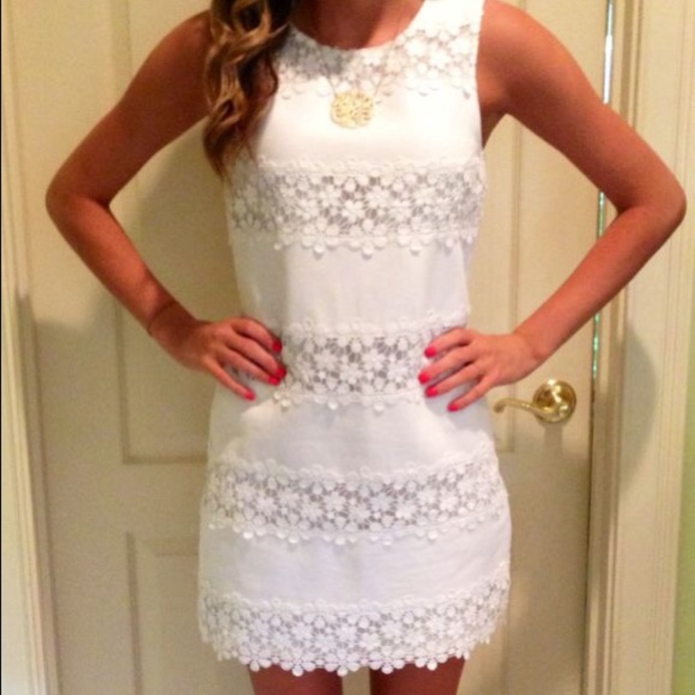J Crew White Cotton Shift Dress