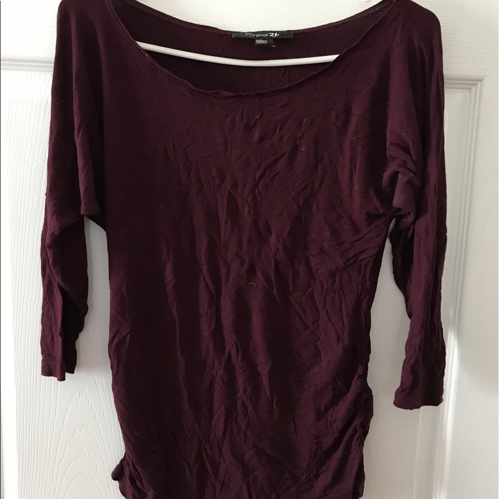 Maroon long sleeve shirt