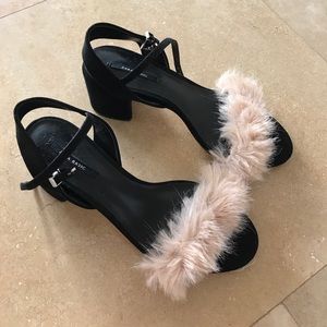 Zara Shoes - Zara fur heels Zara Shoes - Zara fur heels