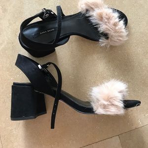 Zara Shoes - Zara fur heels Zara Shoes - Zara fur heels