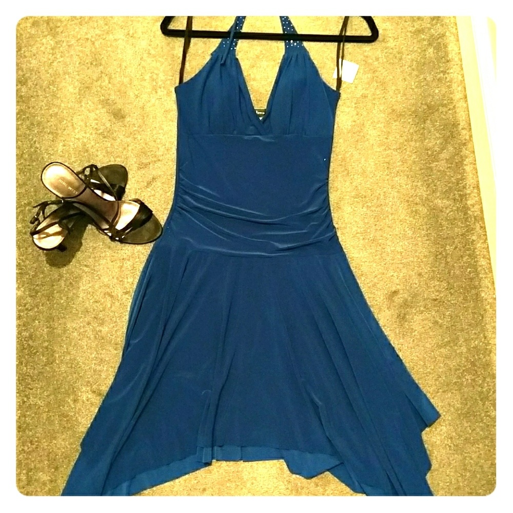 Royal blue cocktail dress