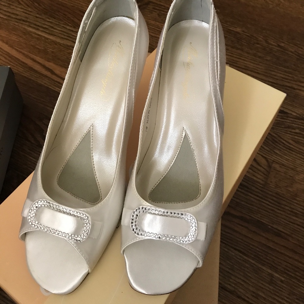 White silk shoes
