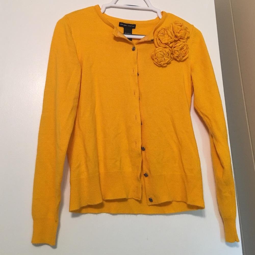 Yellow New York & Company Cardigan