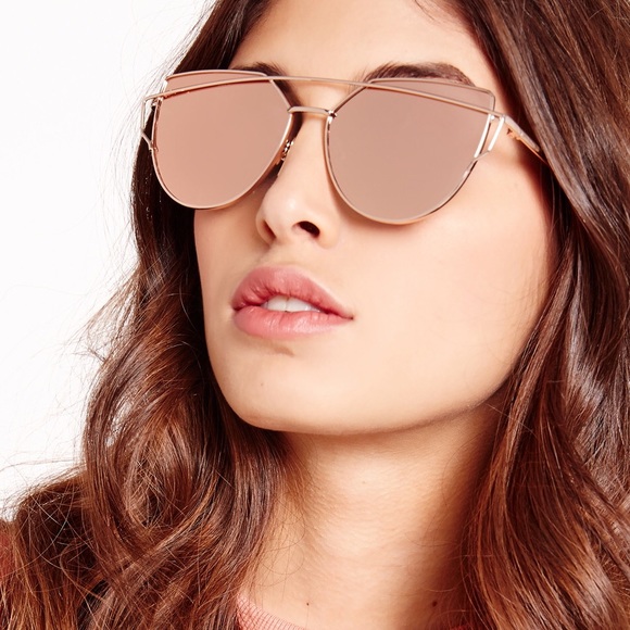 Cat eye flat aviator style sunglasses - Picture 8 of 8