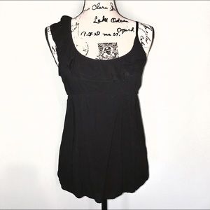 Black Ruffle Tank Top