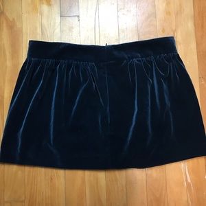 Blue velvet mini Theory mini skirt sz8