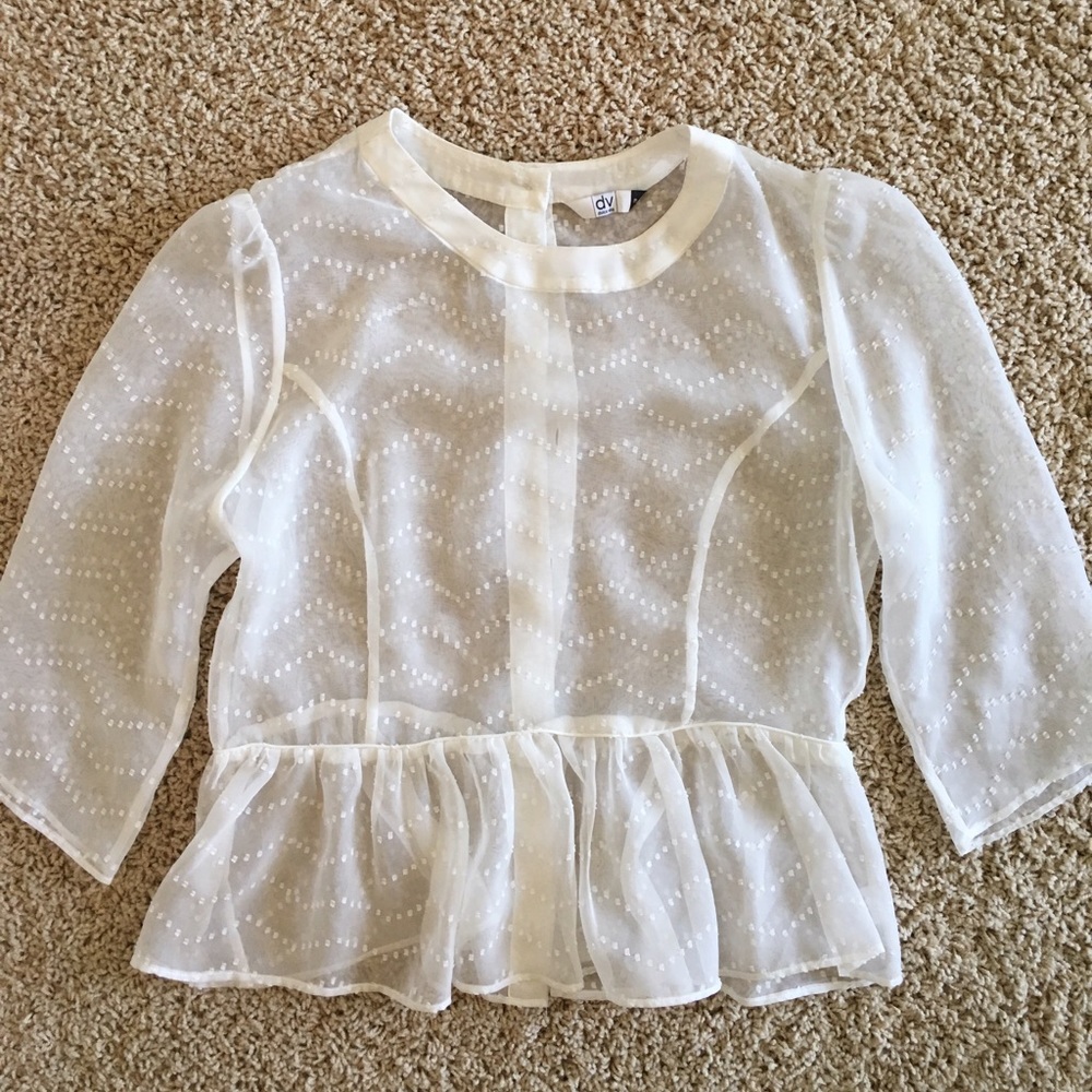 Dolce Vita see through white top - sz MED