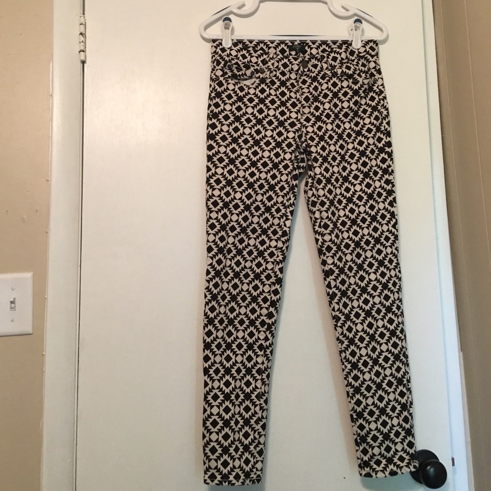 J. Crew Black and Cream Jeans