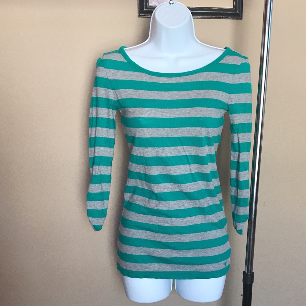 AEO 3/4 Sleeve Striped top