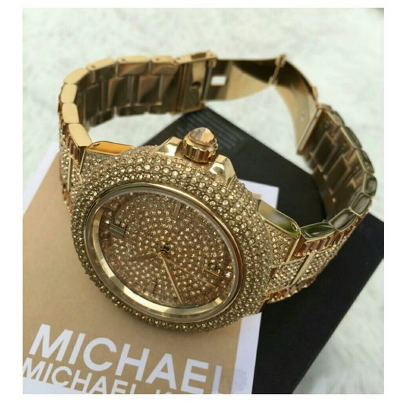 (1 LEFT IN STOCK)Michael Kors gold Crystal watch main image 5