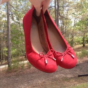 Red Suede Slippers