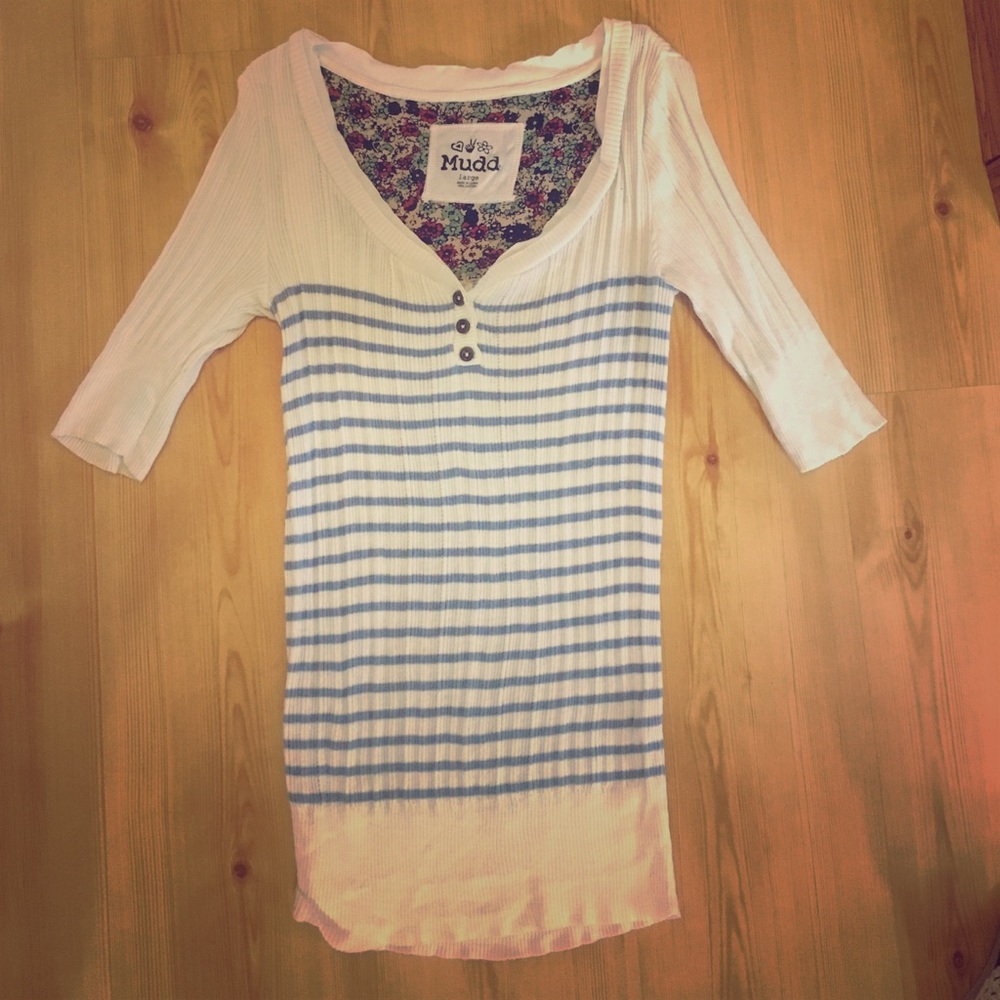 Baby Blue Striped Shirt