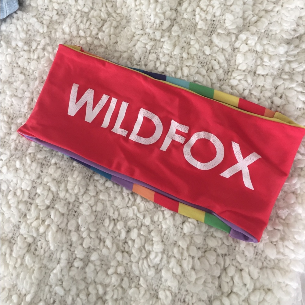 Wildfox Rainbow Bandeau Swim Top