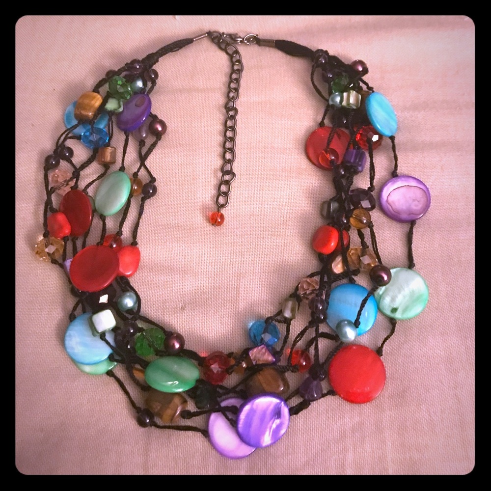 Premier Designs colorful necklace, barely worn
