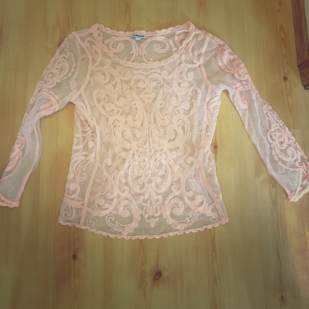 Express Lace Pink Shirt