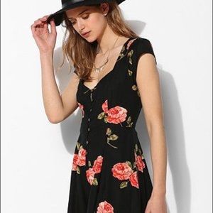 Urban Outfitters Kimchi Blue Floral Lace Up Romper