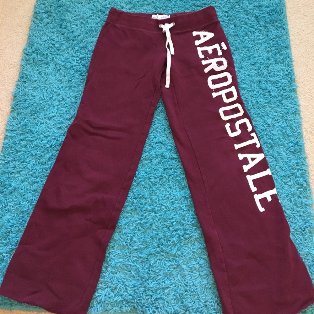 Maroon aeropostale sweat pants.