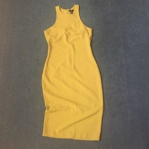 H&M mustard midi dress