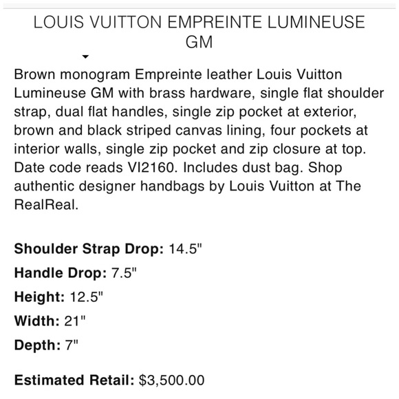 SOLD Louis Vuitton Empriente Lumineuse GM purse - Picture 3 of 8