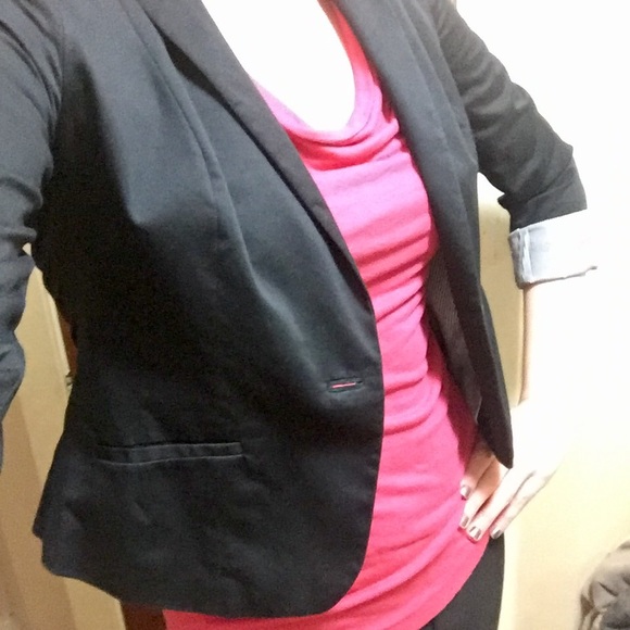 Pink Cowl Neck Short Sleeved Top from BR - Picture 2 of 4