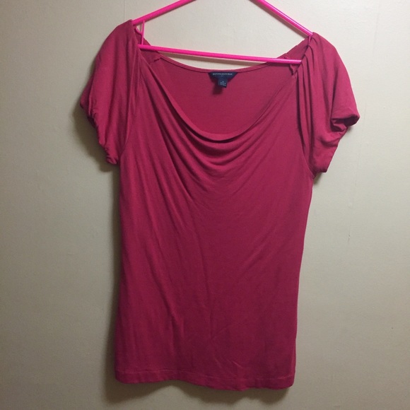 Pink Cowl Neck Short Sleeved Top from BR - Picture 4 of 4