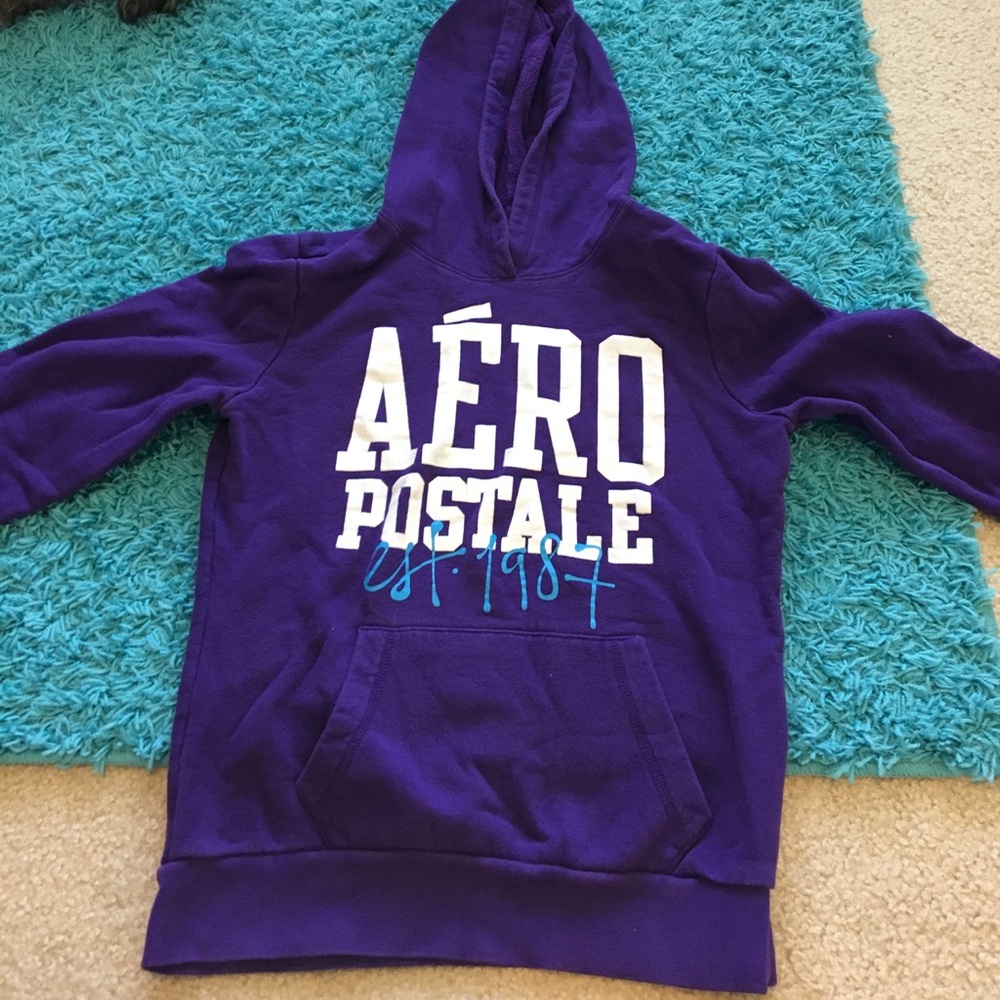 Aeropostale purple hooded sweatshirt.