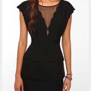 Urban Outfitters Cooperative Scallop Blk Dress, 4