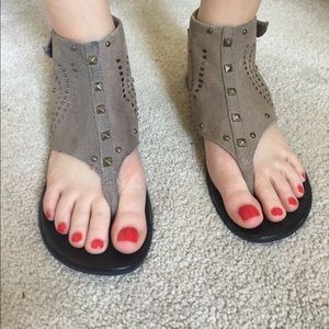 Madison Suede Thong Sandals with Studs