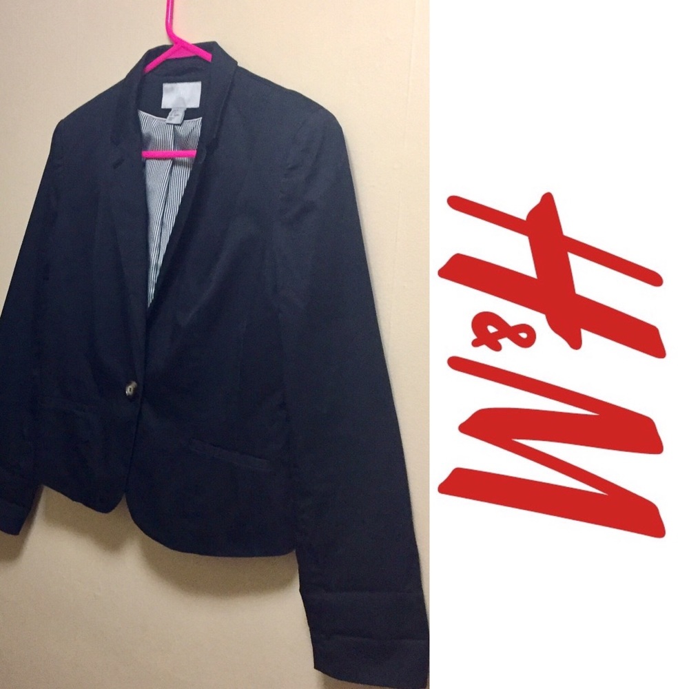 Black One Button H&M Blazer