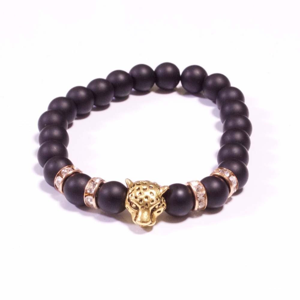 Leopard charm bracelet