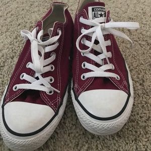 Plum/ maroon converse