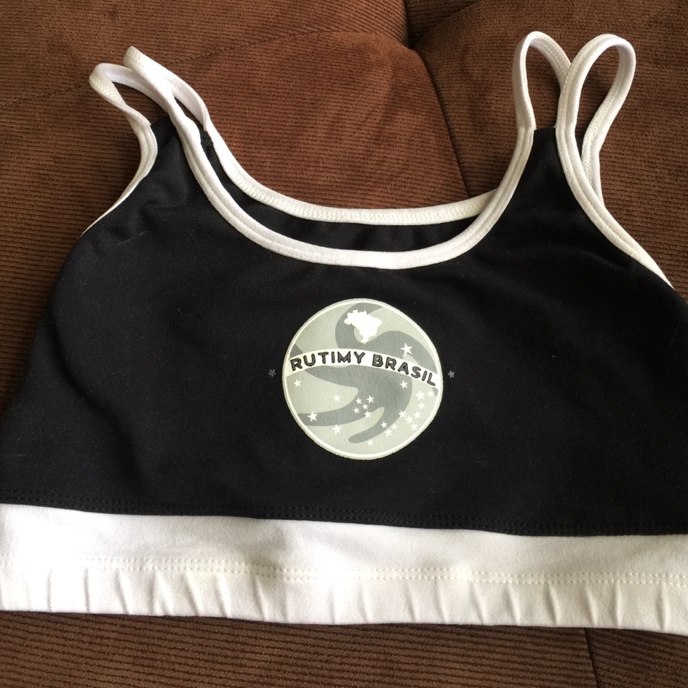 Degage sports bra M black with white