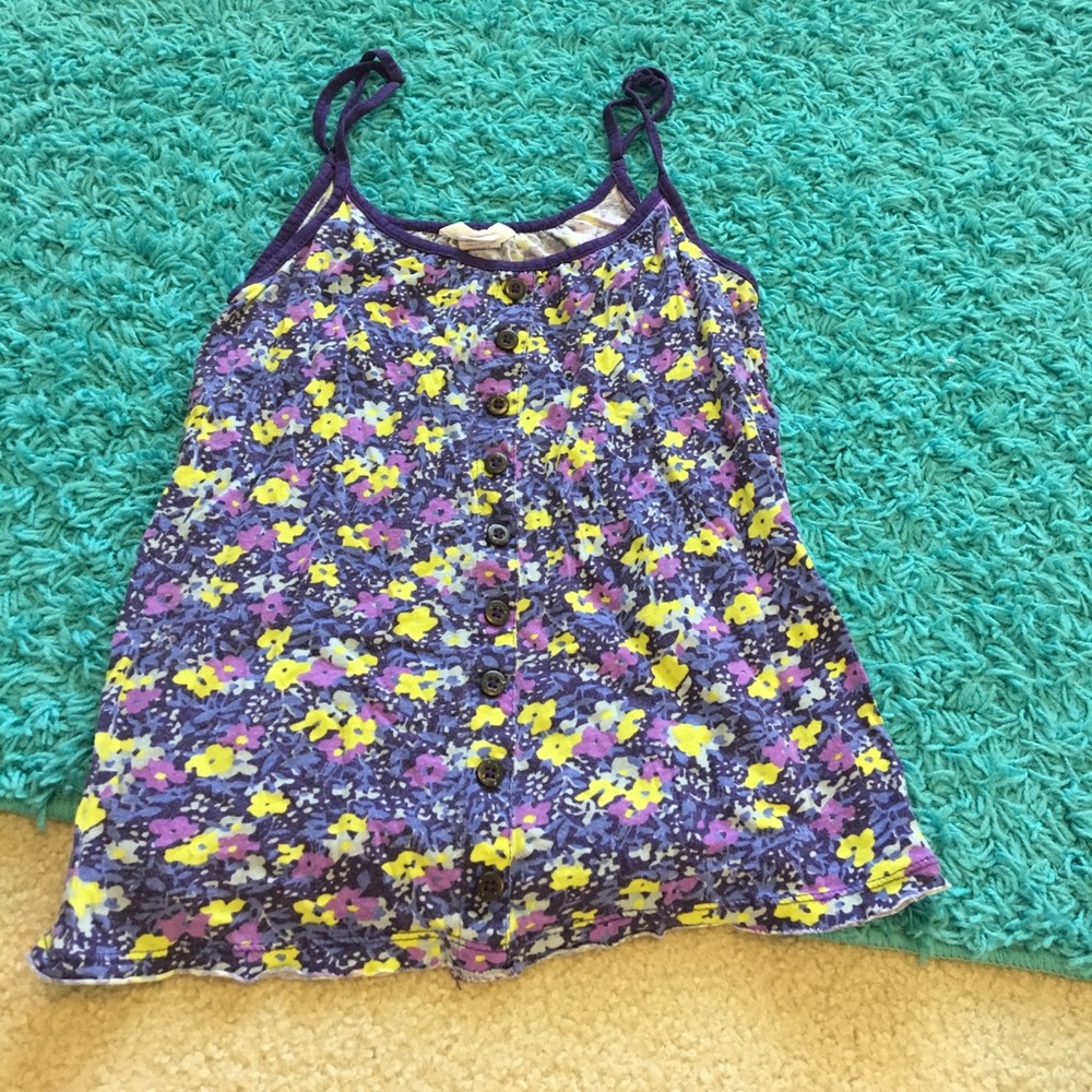 Cute purple flower cami tank top.