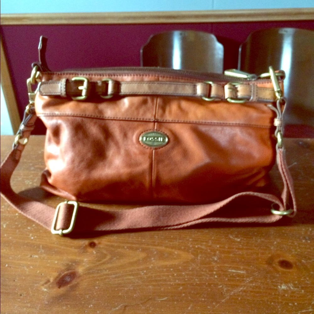Fossil burnt orange purse