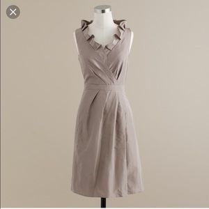 J. Crew Blakely Silk Dress in Silver
