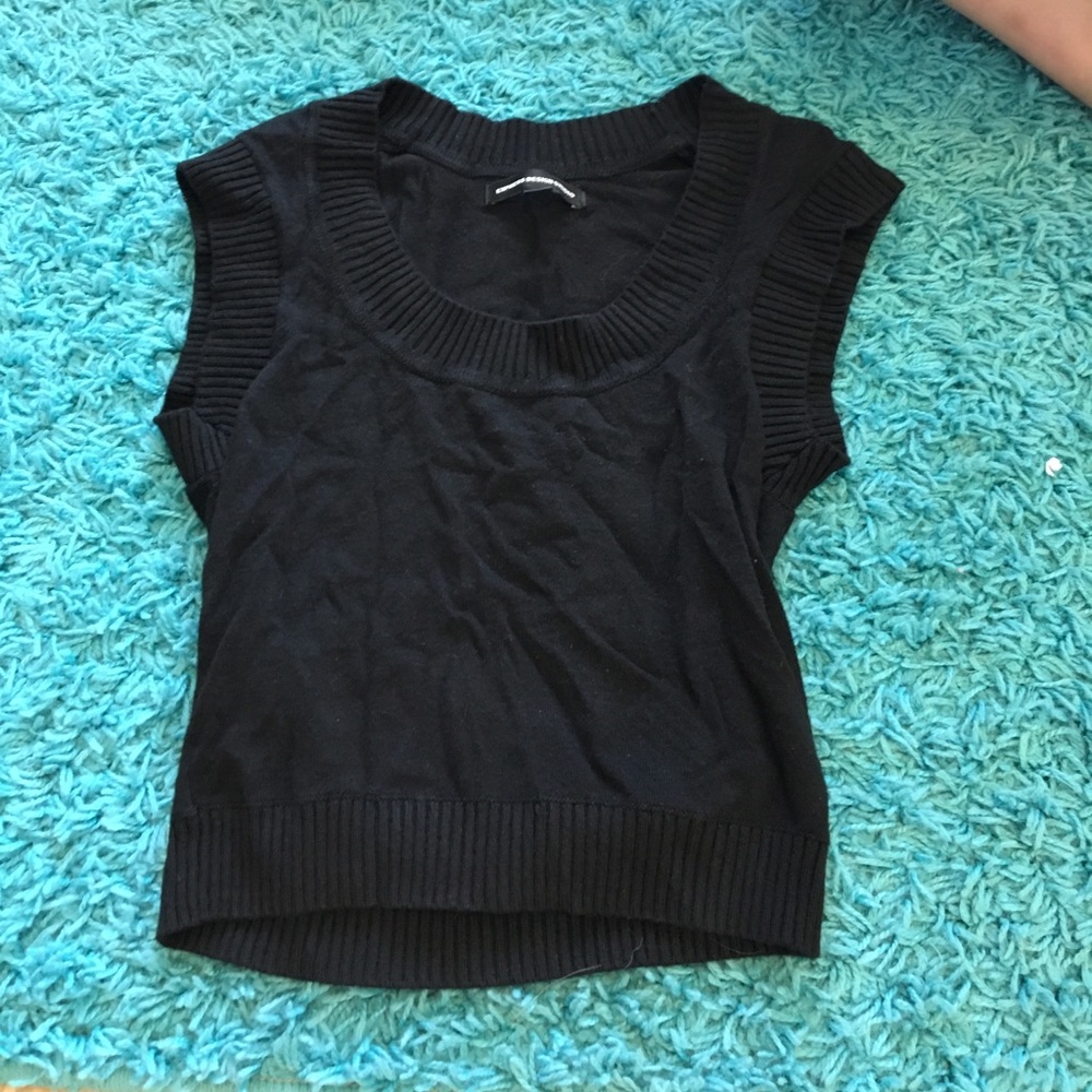 Express Designer black crop top.
