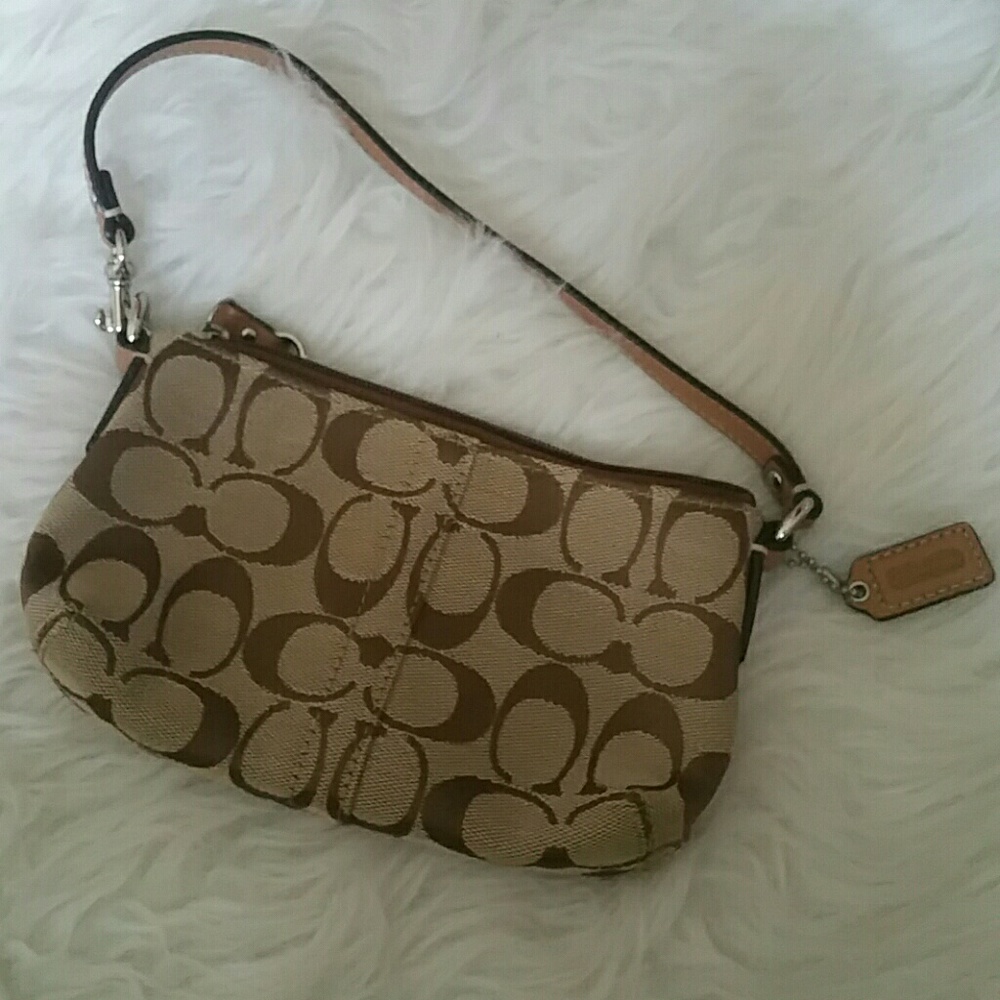 Coach signature wristlet