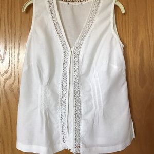 CABI linen vest