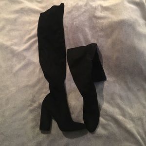 Black over the knee boots