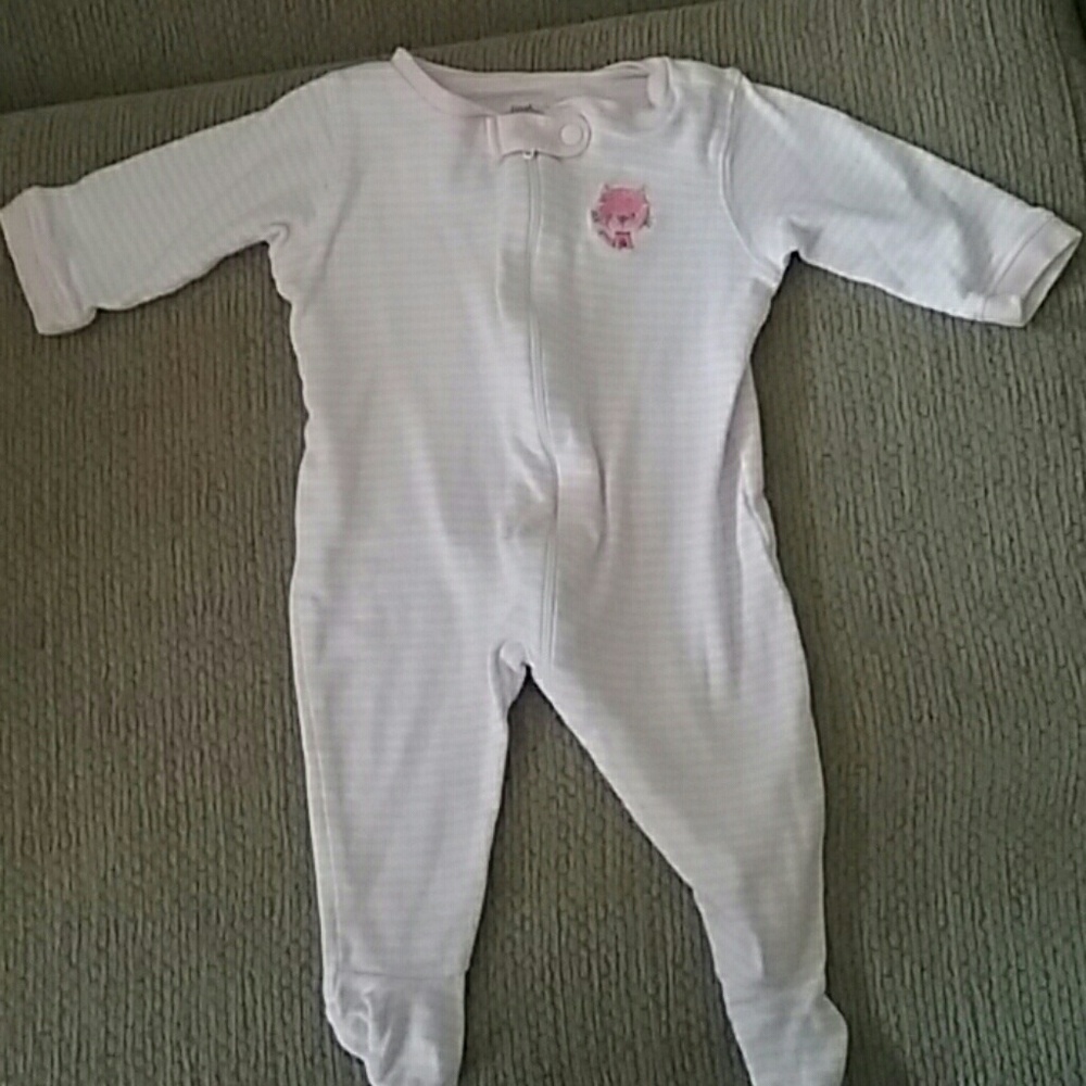 Girls zip footie pajamas