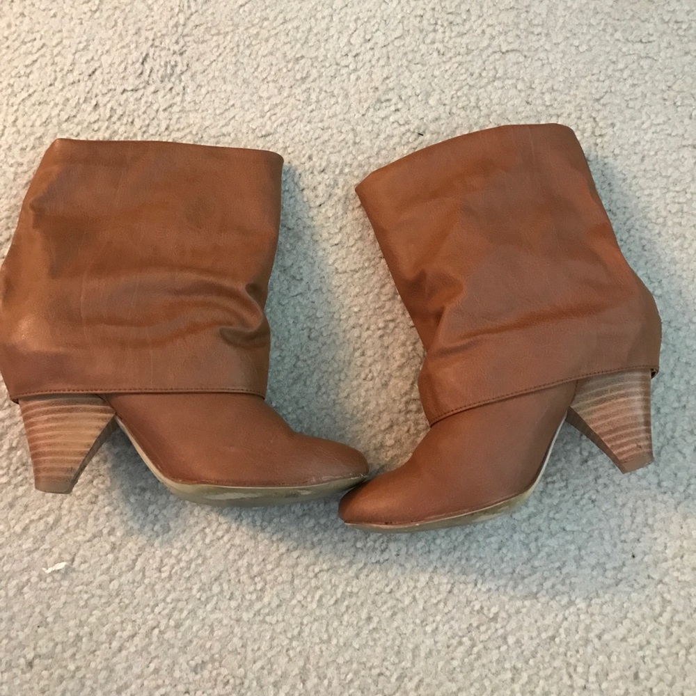 Tan booties